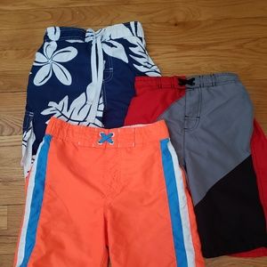 3 Boys Swimsuits Sz M